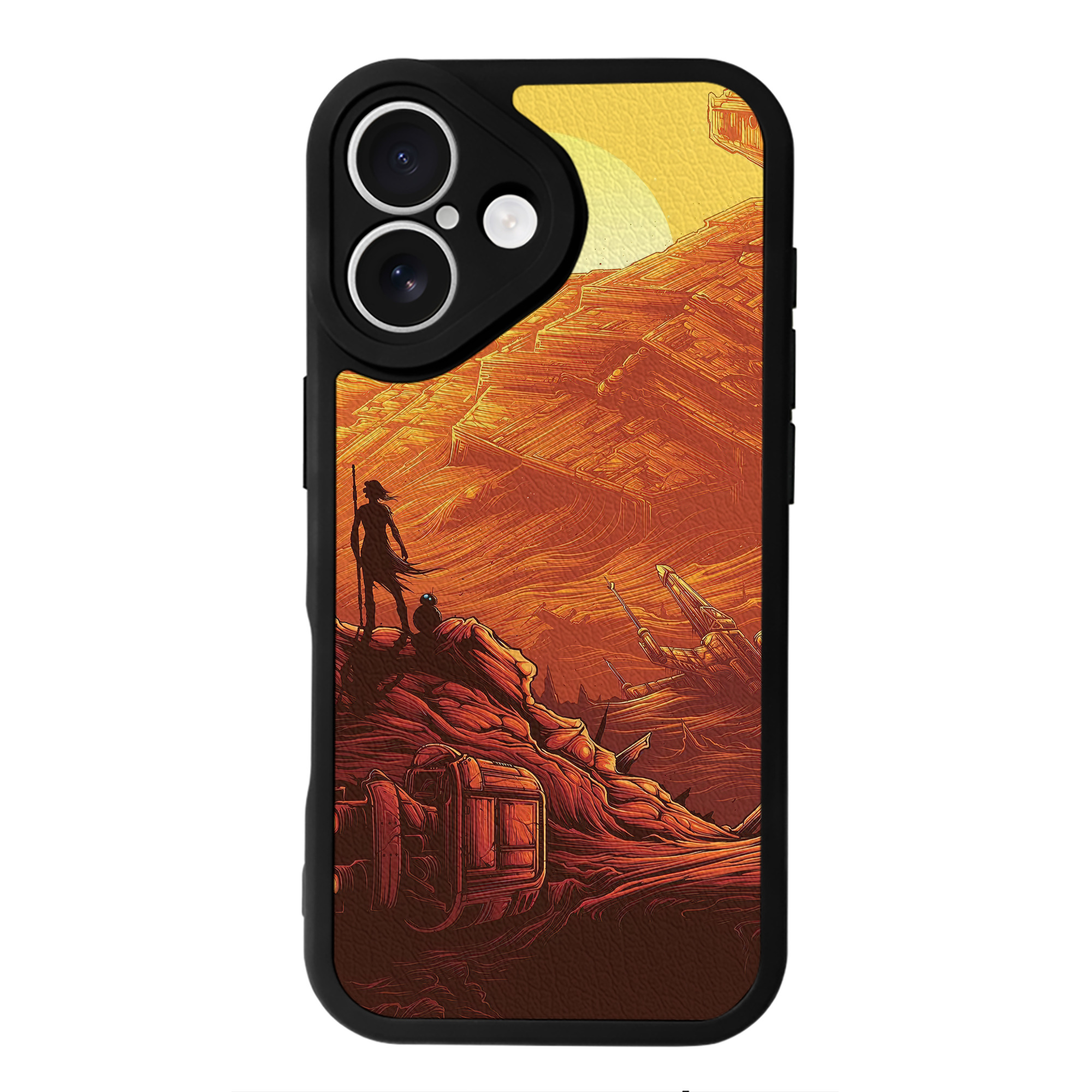 （画像用） スター・ウォーズ Star Wars 【iPhone 16シリーズ対応】シリコンスマホケース（レザー調） 材質：シリコン